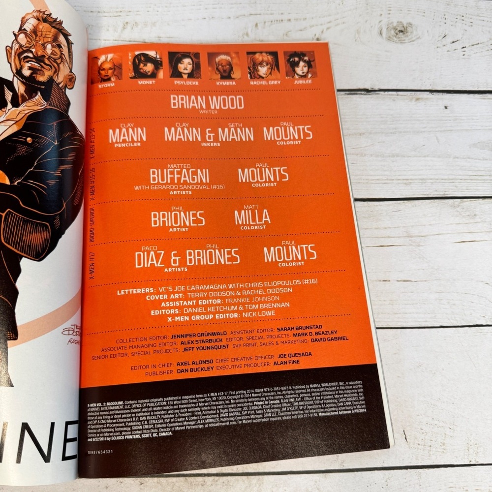 X-Men Bloodline Marvel Now TPB 2014 by Brian Wood Clay Mann Jubilee Storm - Picture 4 of 7